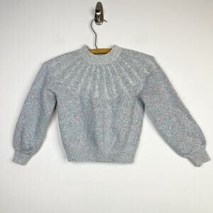 Crewcuts J Crew Cuts Crewneck Sparkly Glitter Sweater Gray Child Girls S 6 7